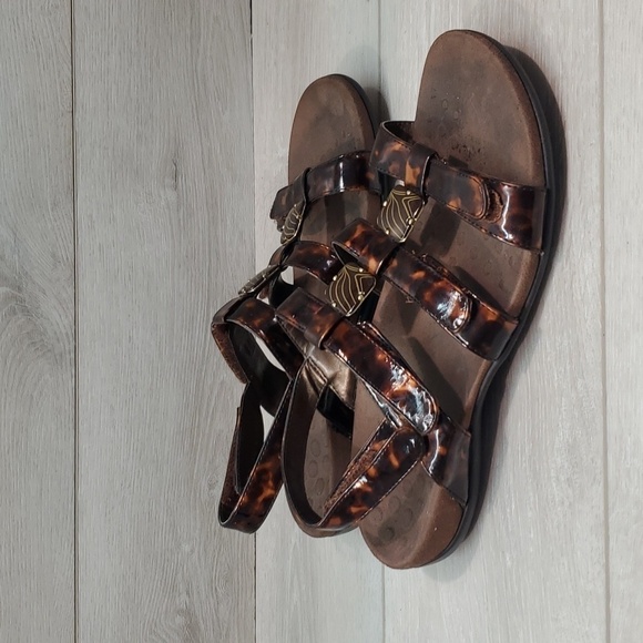 Vionic Women Amber Tortoise  Hook&loop Sandals shoes sz 8 - Picture 2 of 13
